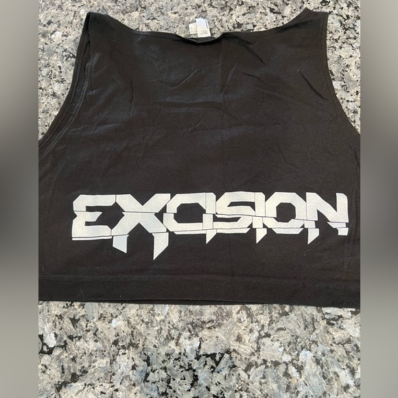 SOLD- NWT- Excision- X Rated Black Tee Crop Top- One Size - Picture 2 of 6